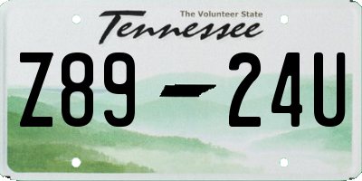 TN license plate Z8924U