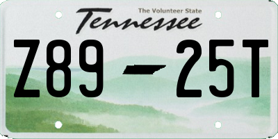 TN license plate Z8925T