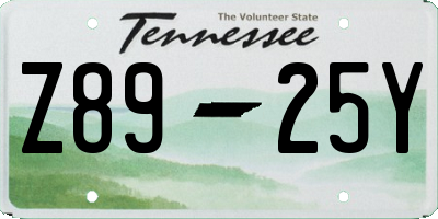TN license plate Z8925Y