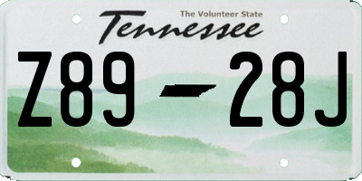 TN license plate Z8928J