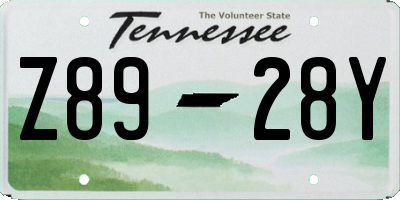 TN license plate Z8928Y
