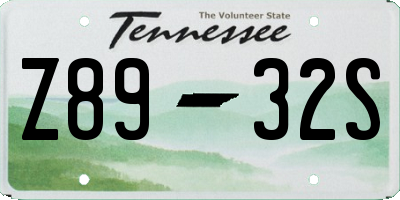 TN license plate Z8932S