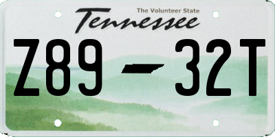 TN license plate Z8932T