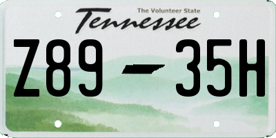 TN license plate Z8935H