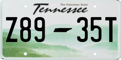 TN license plate Z8935T