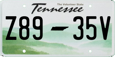 TN license plate Z8935V