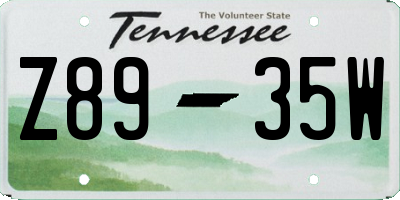 TN license plate Z8935W