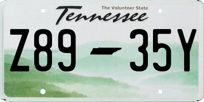 TN license plate Z8935Y