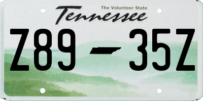 TN license plate Z8935Z