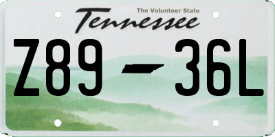 TN license plate Z8936L
