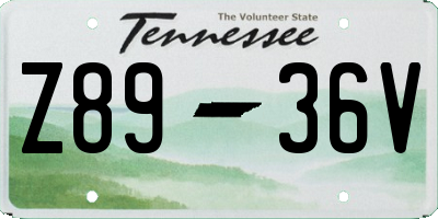 TN license plate Z8936V