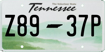 TN license plate Z8937P