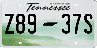 TN license plate Z8937S