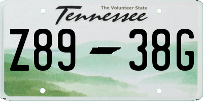 TN license plate Z8938G