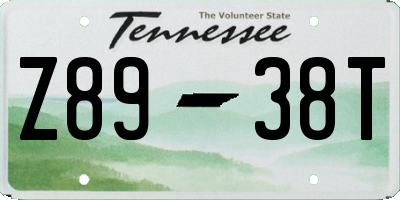 TN license plate Z8938T