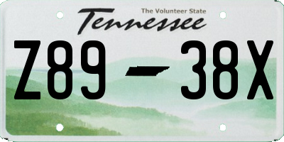 TN license plate Z8938X
