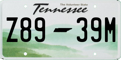 TN license plate Z8939M