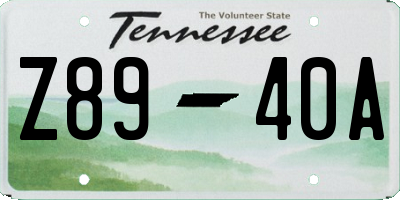 TN license plate Z8940A