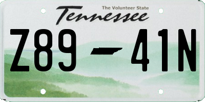 TN license plate Z8941N