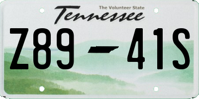 TN license plate Z8941S