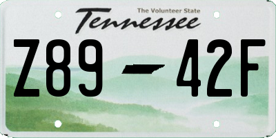 TN license plate Z8942F