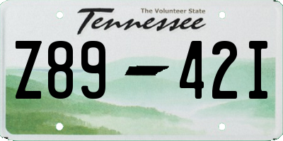 TN license plate Z8942I