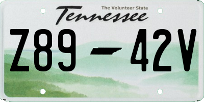 TN license plate Z8942V