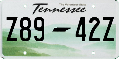 TN license plate Z8942Z