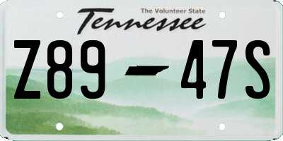 TN license plate Z8947S
