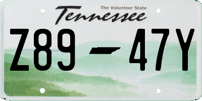 TN license plate Z8947Y