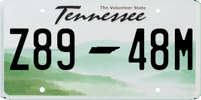 TN license plate Z8948M