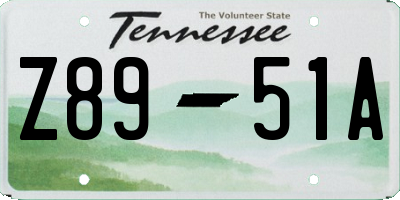 TN license plate Z8951A