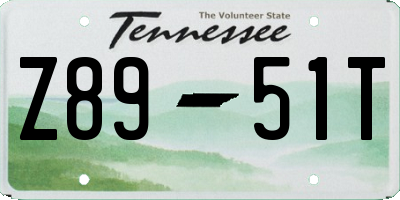 TN license plate Z8951T