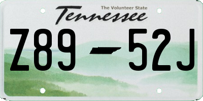 TN license plate Z8952J