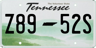 TN license plate Z8952S