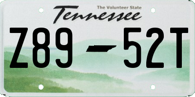 TN license plate Z8952T