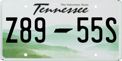 TN license plate Z8955S