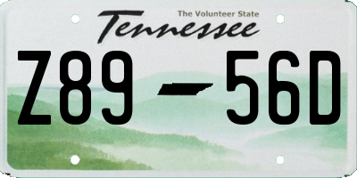 TN license plate Z8956D