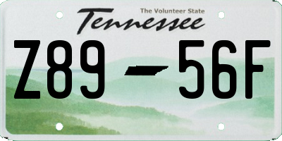 TN license plate Z8956F