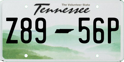 TN license plate Z8956P