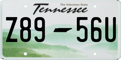 TN license plate Z8956U