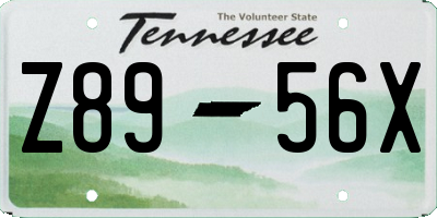 TN license plate Z8956X