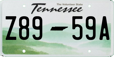 TN license plate Z8959A