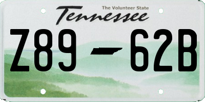 TN license plate Z8962B