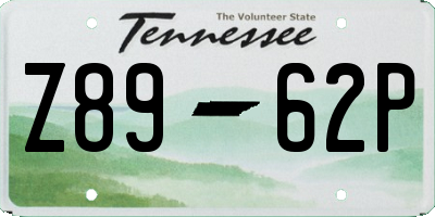 TN license plate Z8962P