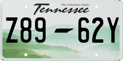 TN license plate Z8962Y
