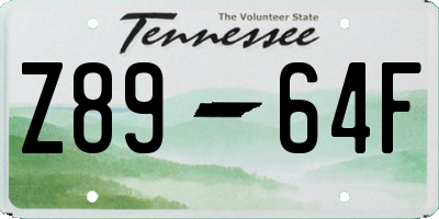 TN license plate Z8964F