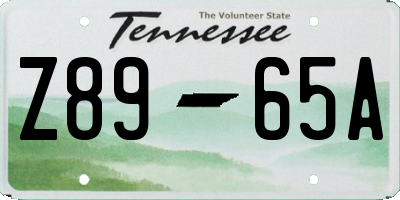 TN license plate Z8965A