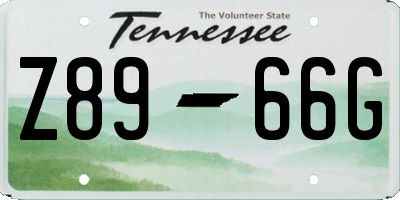 TN license plate Z8966G