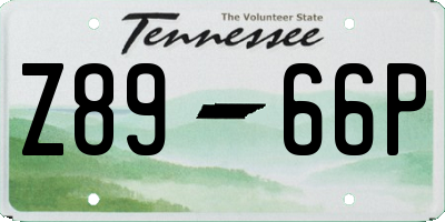 TN license plate Z8966P